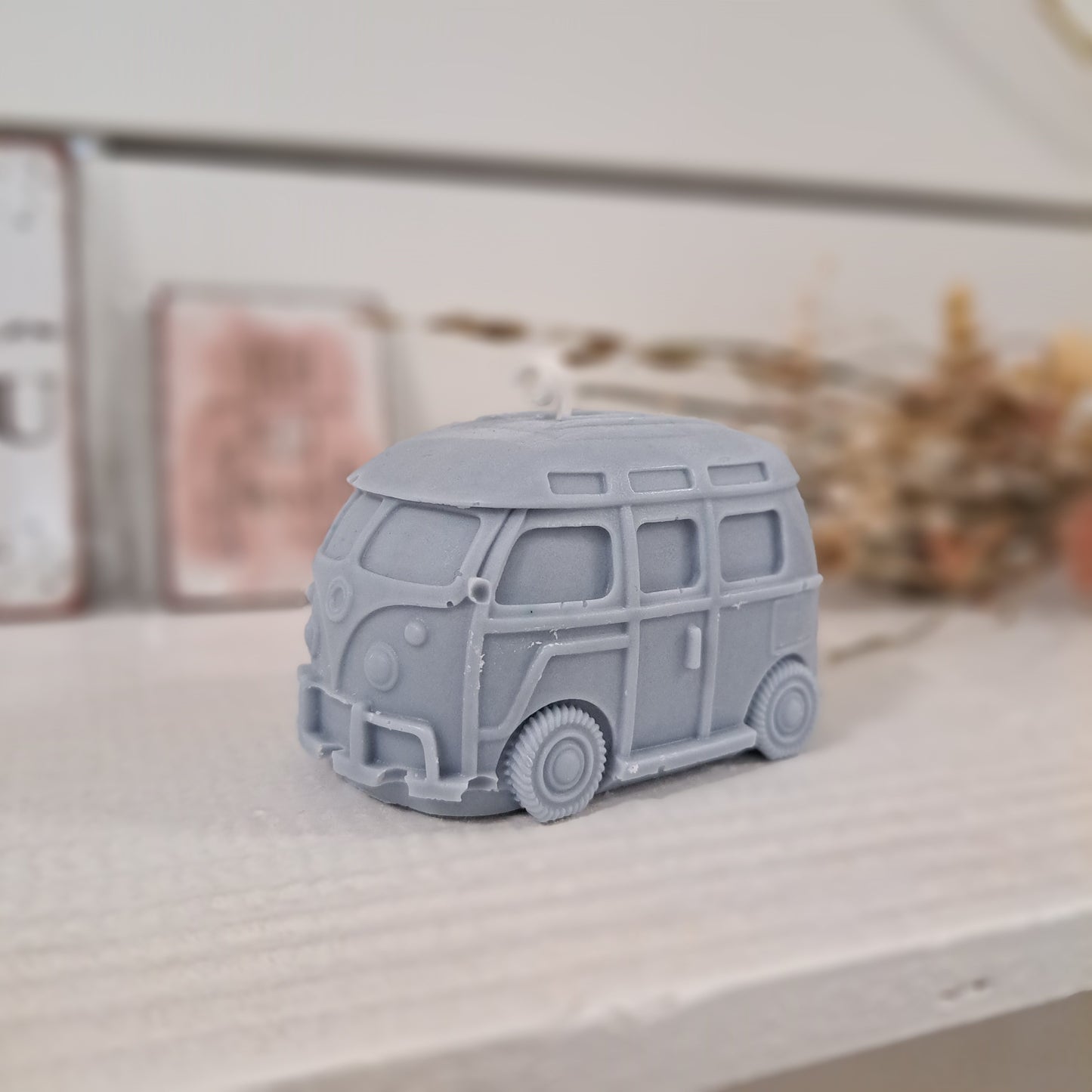 Kerze "VW Bulli", 5x7,5cm, 100% Rapswachs, PERSONALISIERBAR