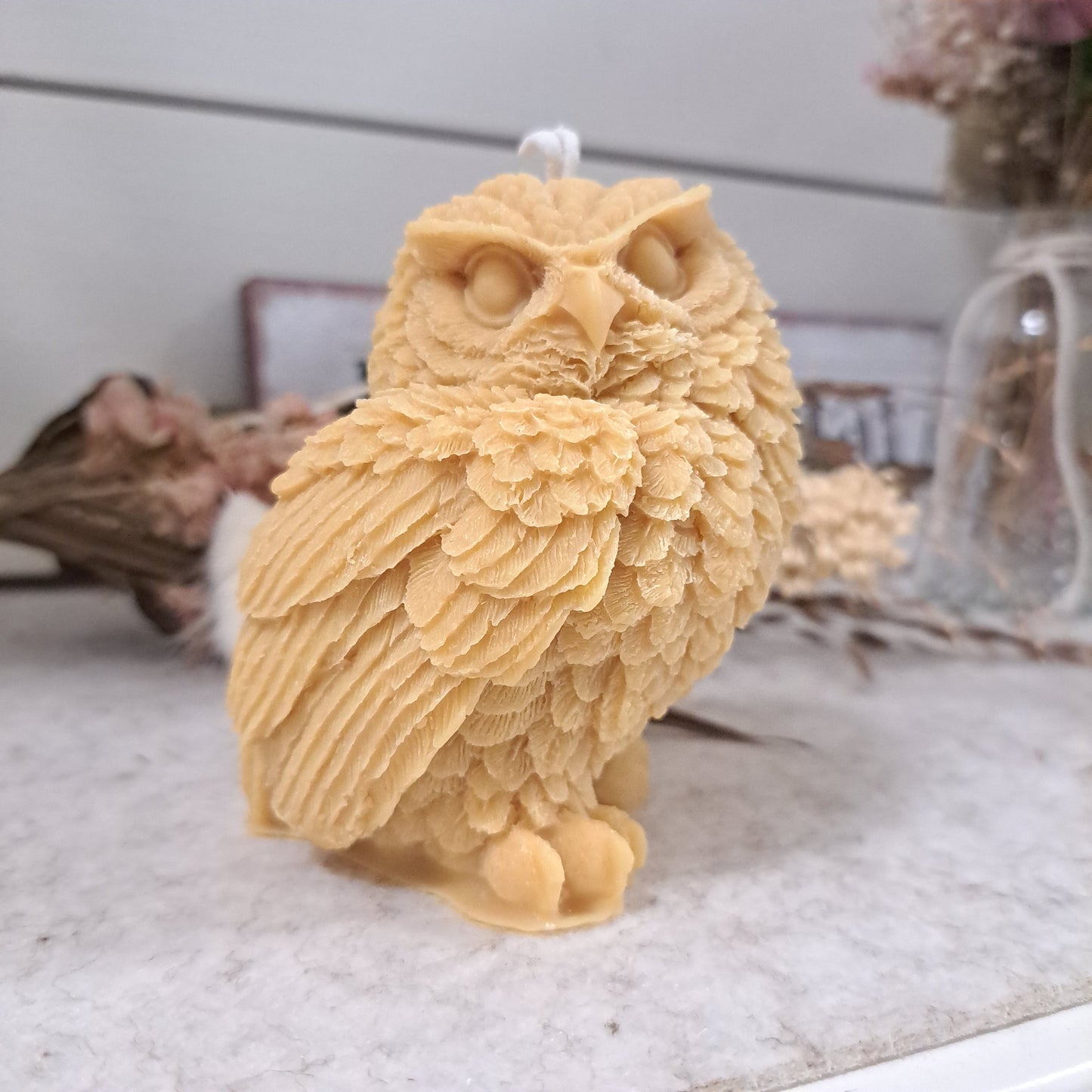 Kerze "Kautz", 9,5x8,5cm, 100% Rapswachs, PERSONALISIERBAR