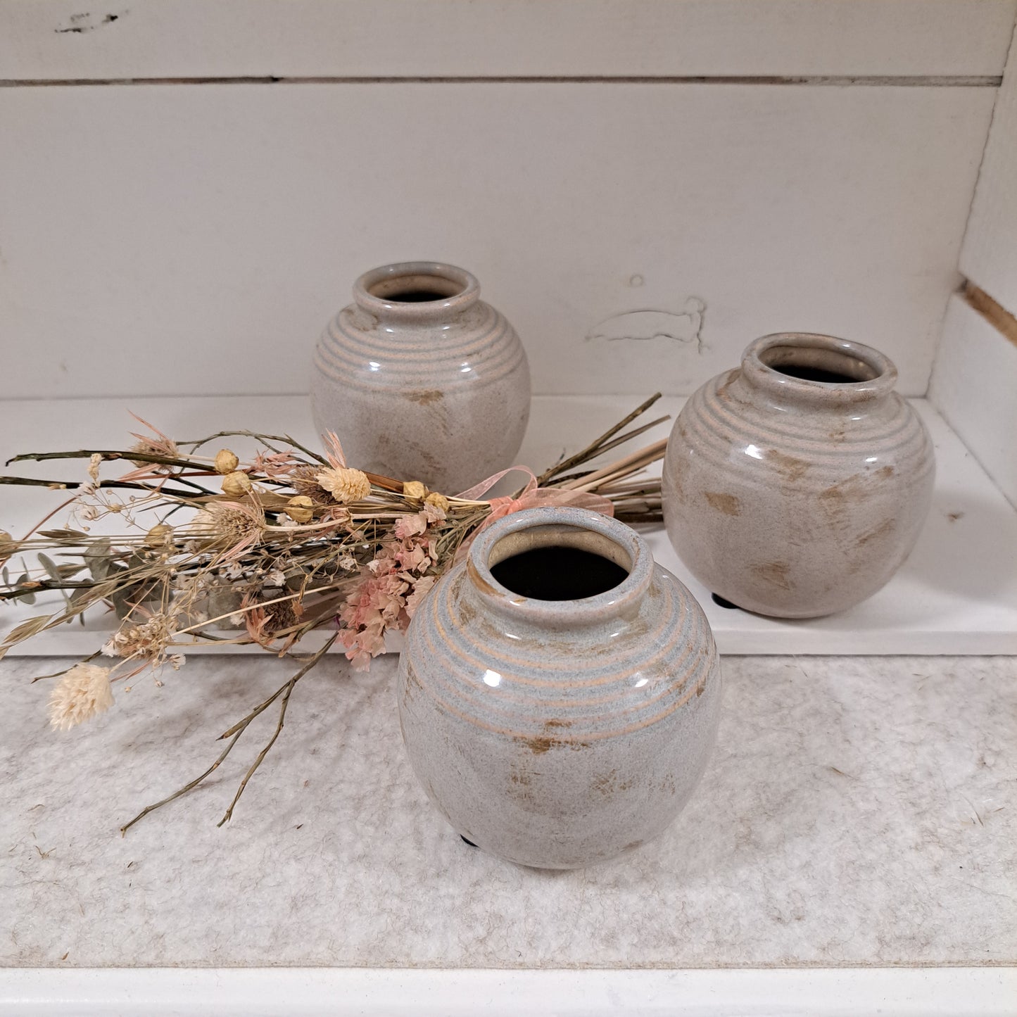 Mini Keramik Kugelvase - Tischväschen, Dekoväschen