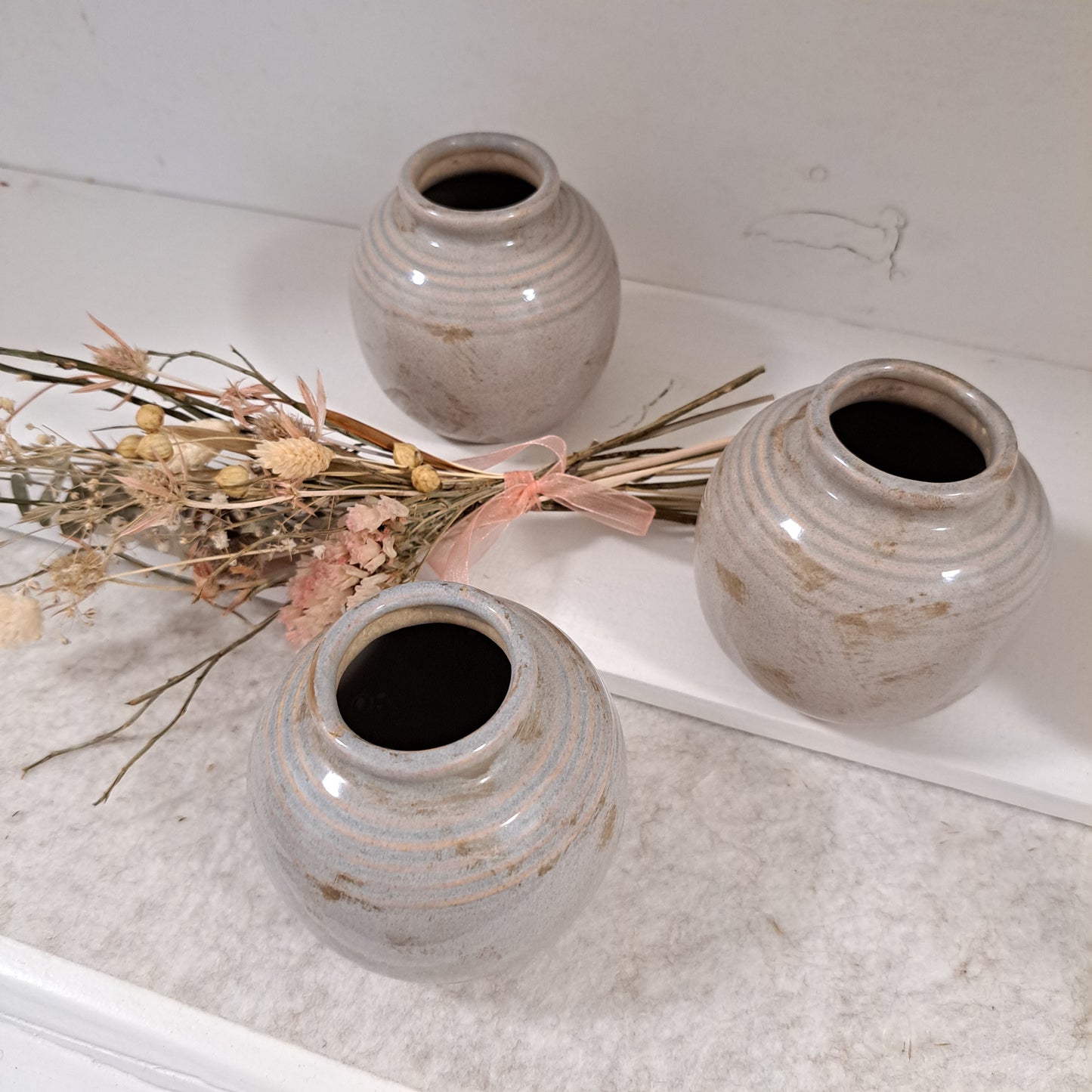 Mini Keramik Kugelvase - Tischväschen, Dekoväschen