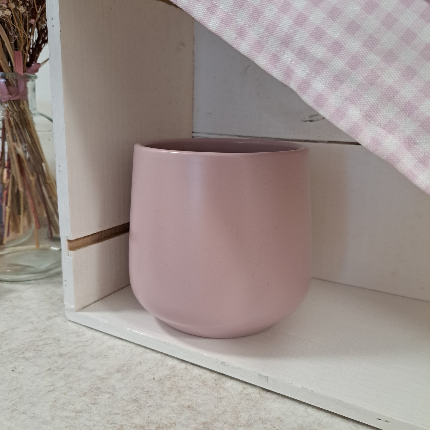 Keramik Übertopf Pflanztopf Taupe oder Rosé