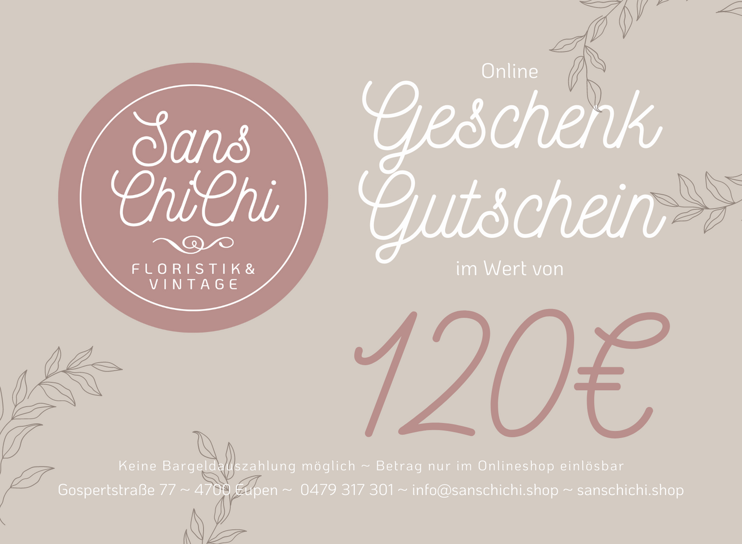 Sans ChiChi online Geschenkgutscheine