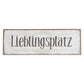 Schild "Lieblingsplatz" 30*1*10cm Blech