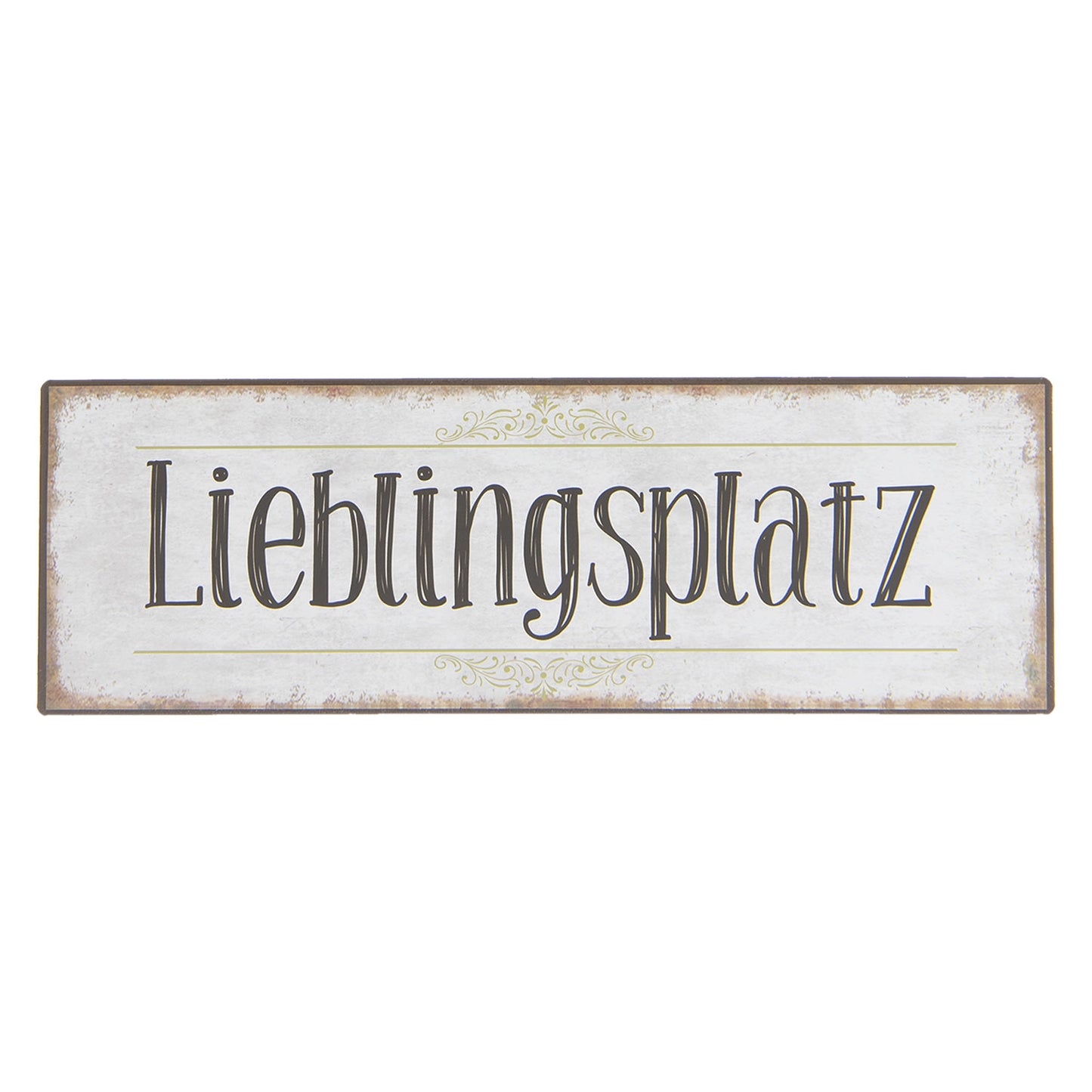 Schild "Lieblingsplatz" 30*1*10cm Blech