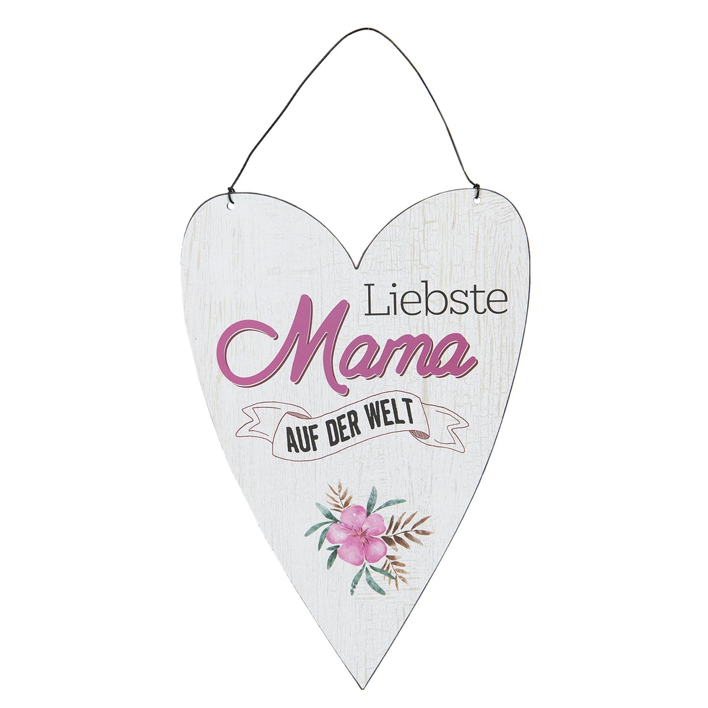 Herz Schild "Liebste Mama auf der Welt" 20*1*30cm Blech