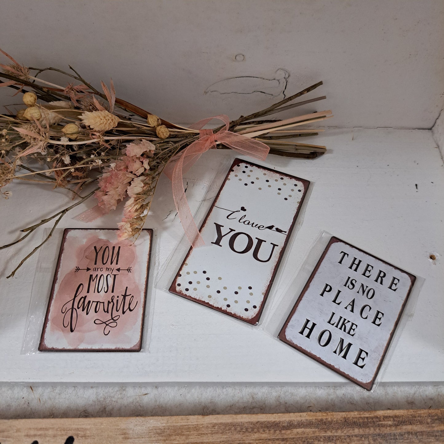Süße Vintage Magnete mit Spruch