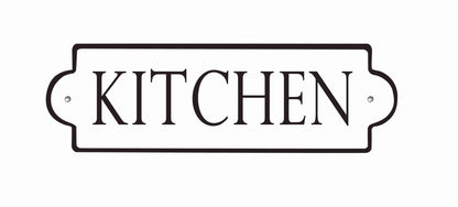 Vintage Schild "Kitchen / Bedroom / Living Room" 26*1*8cm Blech