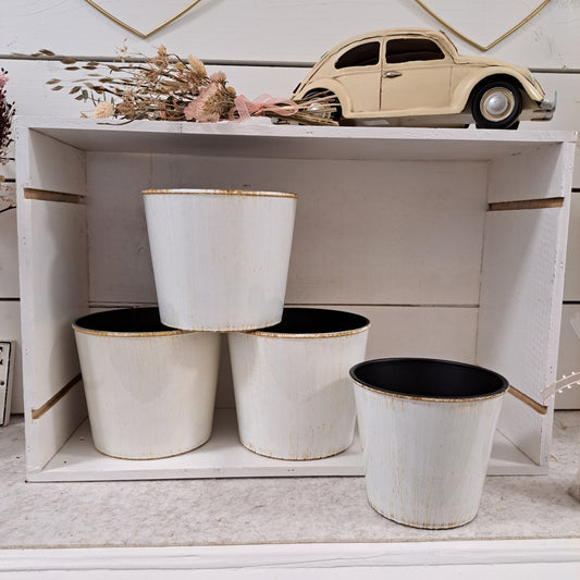 Kunststoff Übertopf Pflanztopf Vintage-Optik 2 Größen